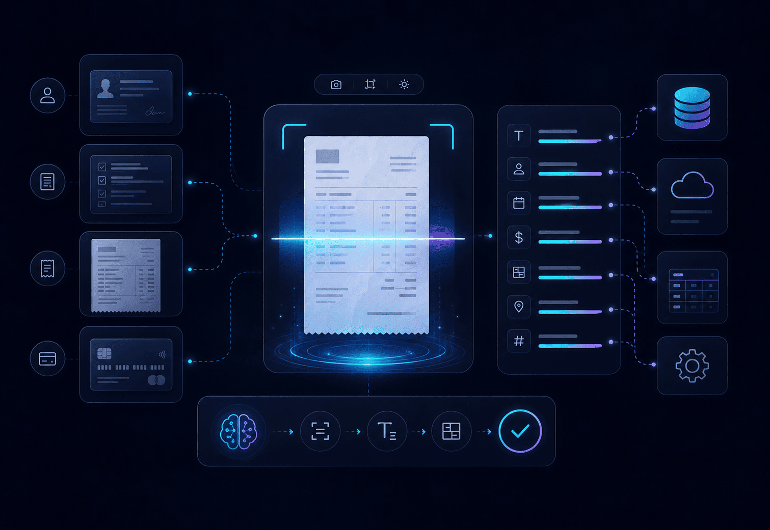 Spiderweb OCR converts forms, receipts, IDs, and documents into structured digital data